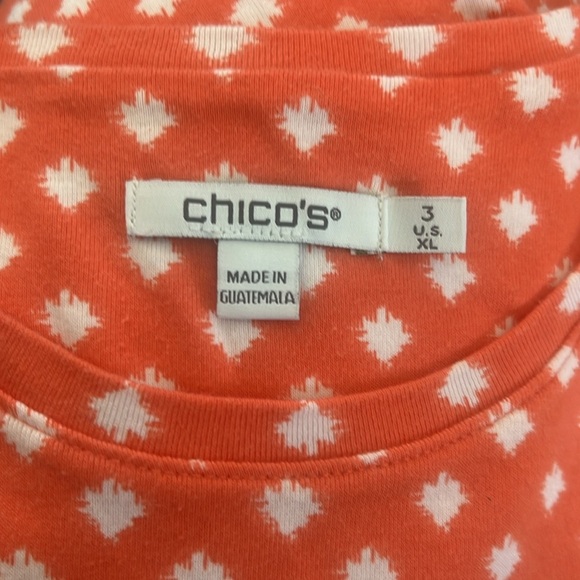 Chico's Orange Fitted Short Sleeve Tee - Picture 3 of 7